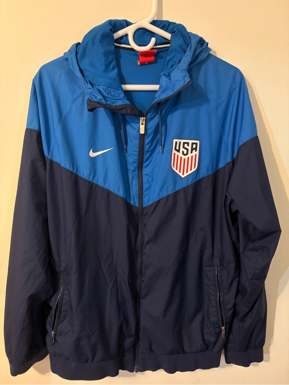 Nike Blue Red-Accent Athletic Jacket